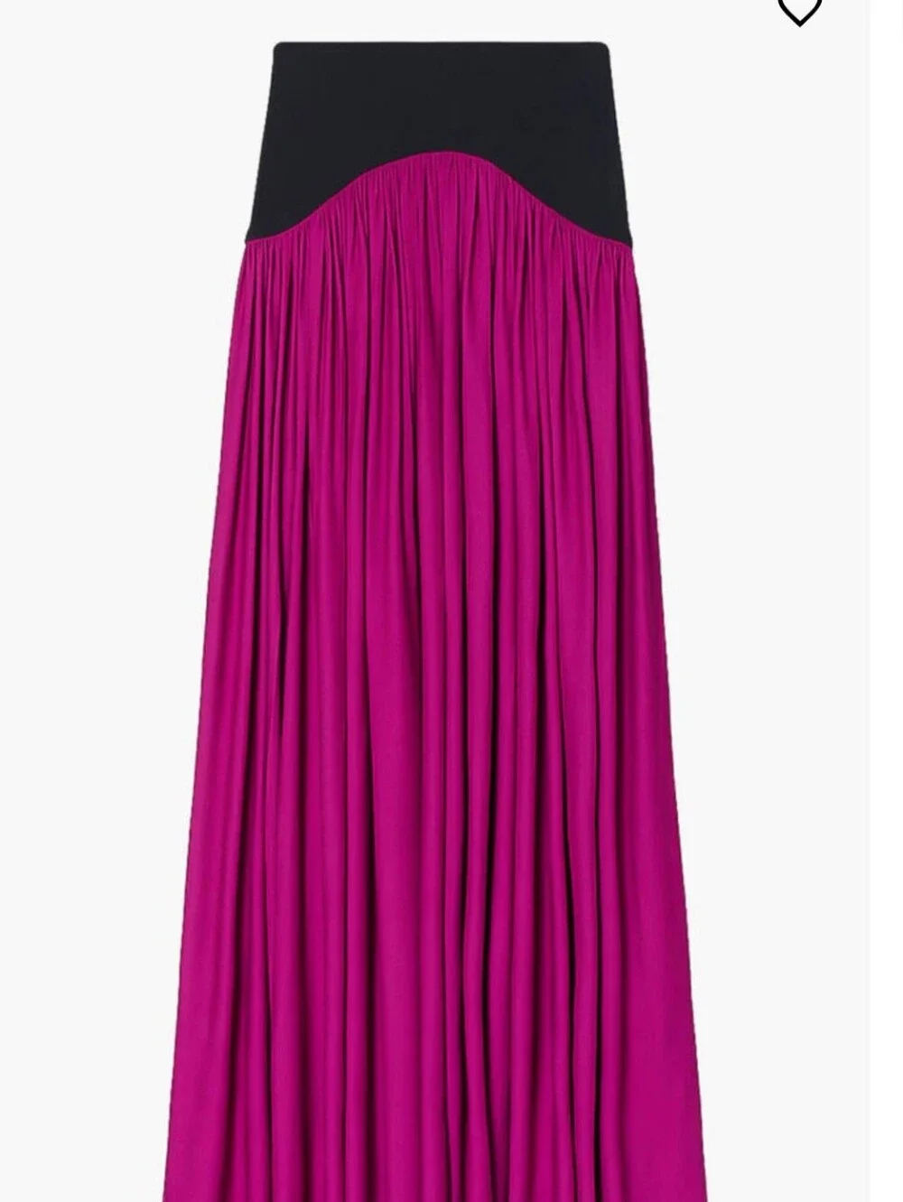 Tory Burch Magenta and Black Maxi Skirt